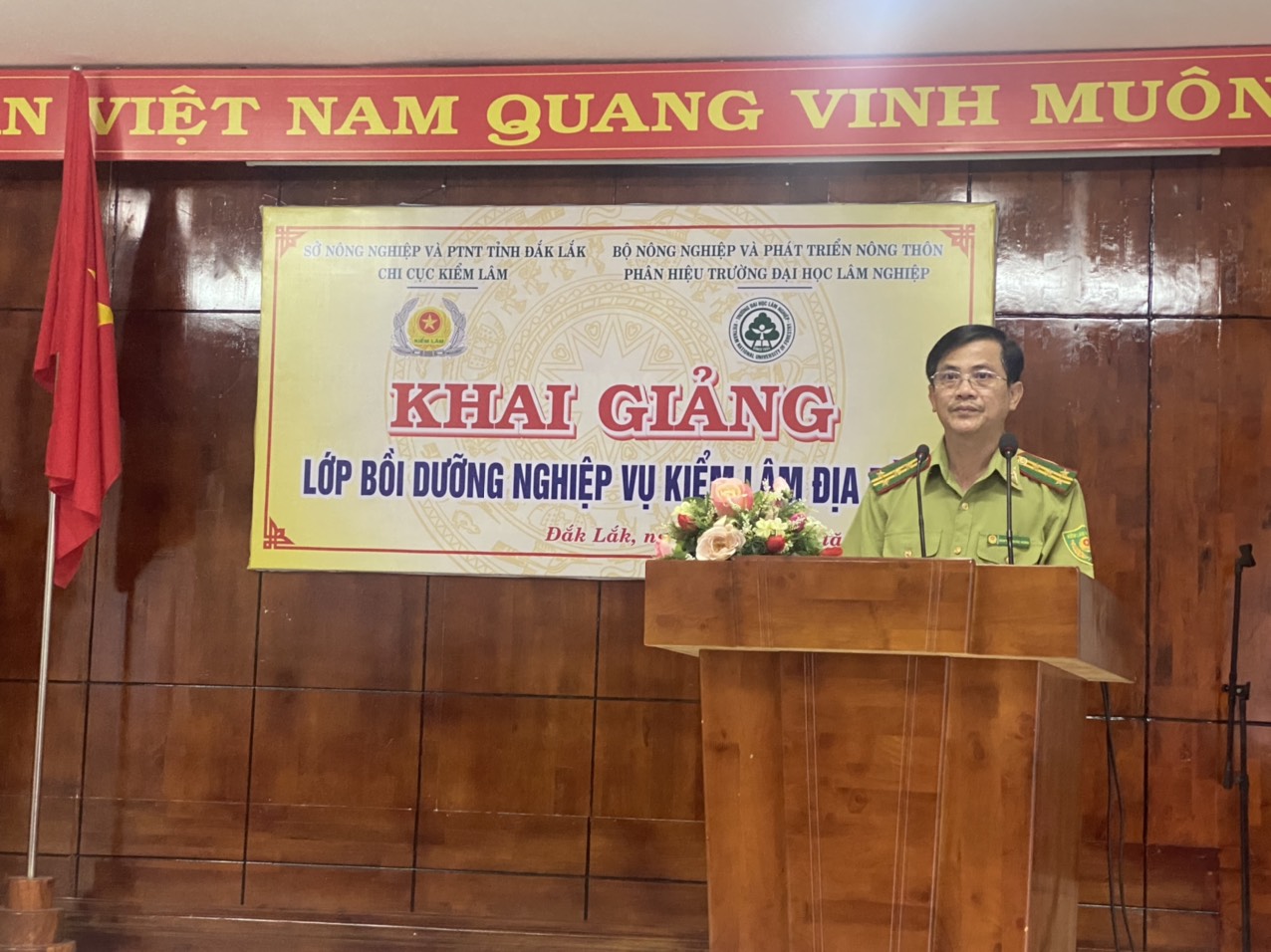 Chi cục Kiểm lâm tỉnh Đắk Lắk phối hợp với Phân hiệu Trường Đại học Lâm nghiệp tại tỉnh Đồng Nai tổ chức lớp bồi dưỡng nghiệp vụ Kiểm lâm địa bàn năm 2022